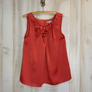 Violet & Claire Coral Sleeveless Top Blouse M